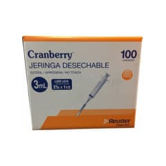 Caja Jeringa 3 mL 100u