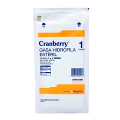 Gasa Hidrófila Estéril 90x90 Yarda Cranberry