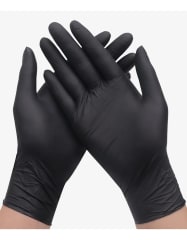 Guantes de Nitrilo Negro Caja 100u Talla S