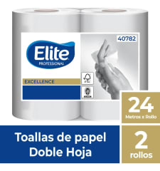 Toalla Elite 2 Rollos 24 Metros Doble Hoja