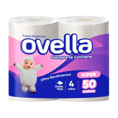 Papel Higiénico Ovella 50 Metros Doble Hoja