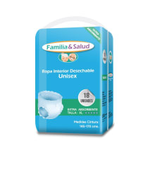 Pañal Calzón Familia y Salud Talla XL 18u