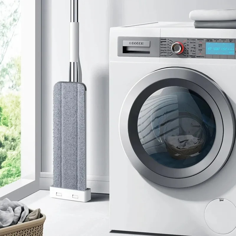 Mopa Plana Giratoria 360° con Mango Ultra Clean Almohadilla Microfibra con Velcro3