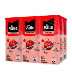 PACK NECTAR DEL VALLE MANZANA 200ML (6 UNID)