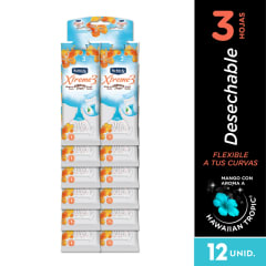 DISPLAY SCHICK EXTREME 3 HOJAS HAWAIIAN TROPIC (12 UNID)
