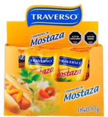 DISPLAY MOSTAZA TRAVERSO 100G (18UNID)