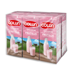 PACK LECHE FRUTILLA COLUN 200ML (6 UNID)