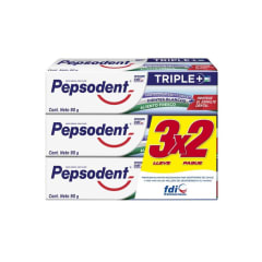 PACK PEPSODENT TRIPLE + 90G (3 UNIDADES)