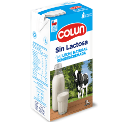 LECHE COLUN SIN LACTOSA SEMIDESCREMADA 1LT