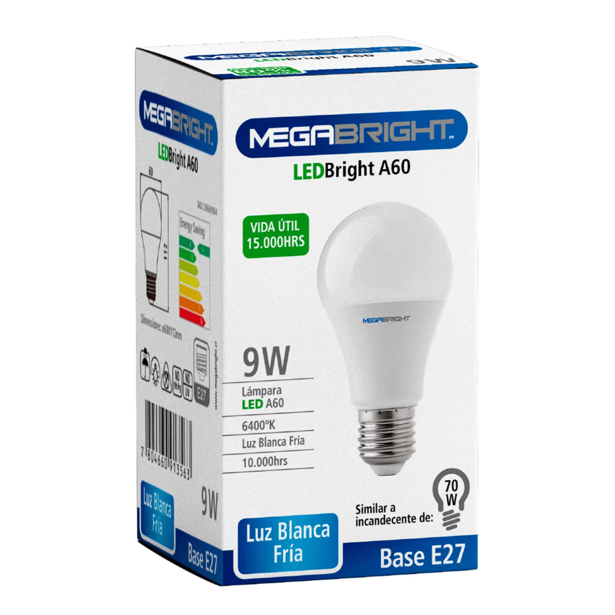 AMPOLLETA LED MEGABRIGHT 9 W1