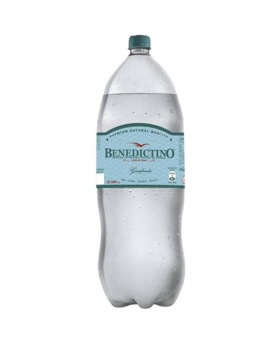 PACK AGUA BENEDICTINO 3 LT CON GAS (6 UNID)1