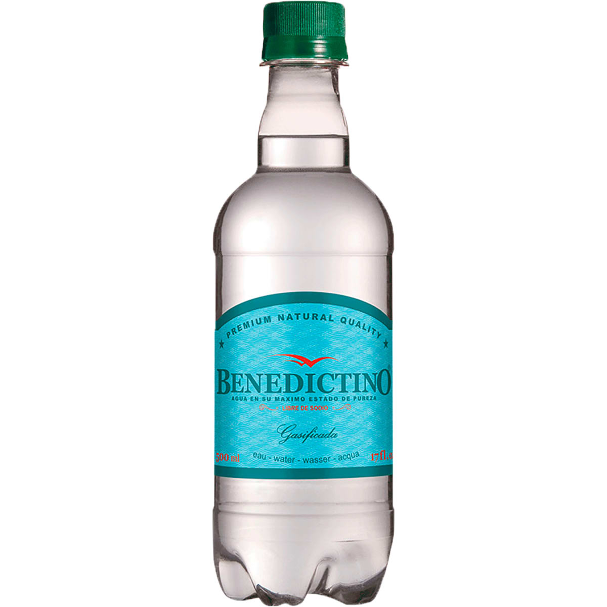 PACK AGUA BENEDICTINO 500 ML CON GAS (6 UNID)1