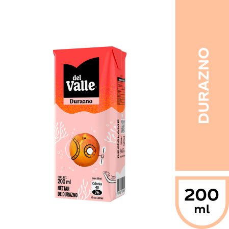 CAJA NECTAR DEL VALLE 200ML DURAZNO (24 UNID)1