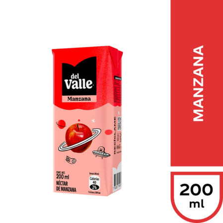 CAJA NECTAR DEL VALLE 200ML MANZANA (24 UNID)1