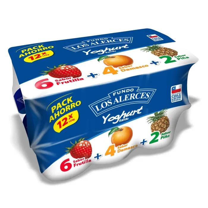 PACK AHORRO YOGURT LOS ALERCES SURTIDO (12 UNID)1
