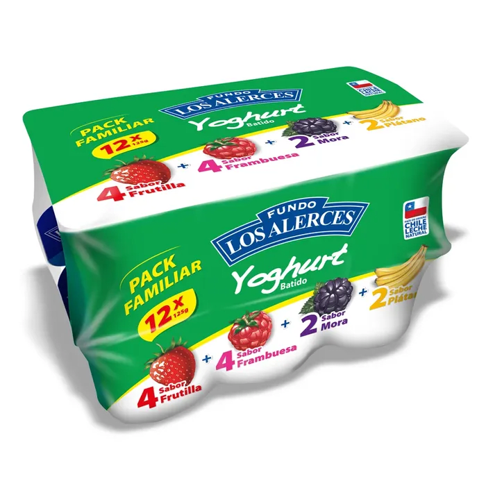 PACK FAMILIAR YOGURT LOS ALERCES SURTIDO (12 UNID)1