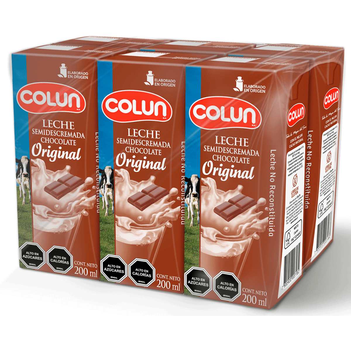 PACK LECHE CHOCOLATE COLUN 200ML (6 UNID)1