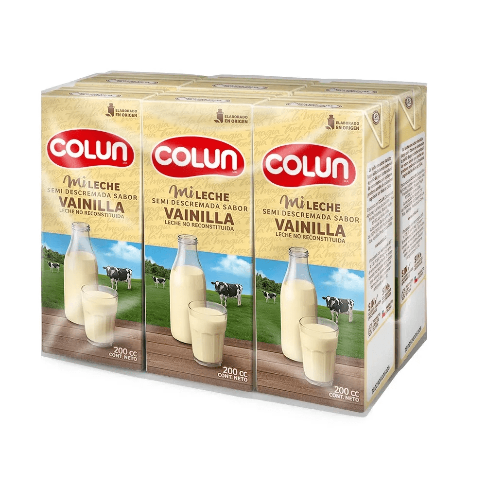 PACK LECHE VAINILLA COLUN 200ML (6 UNID)1