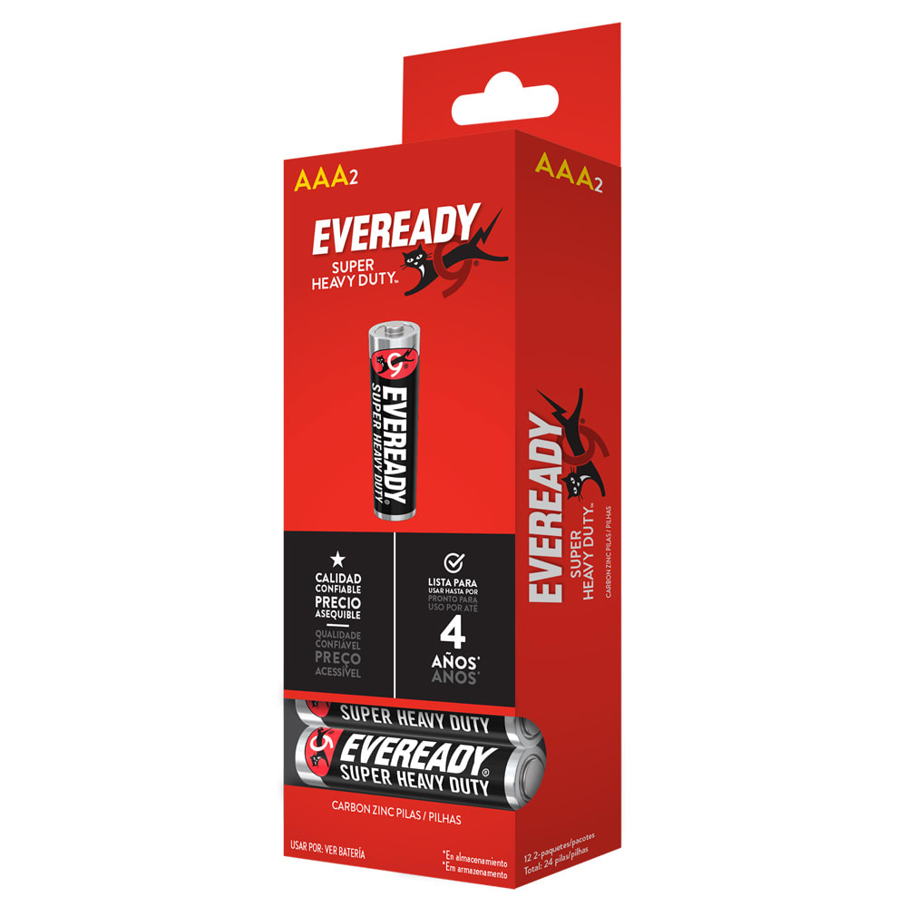 DISPLAY PILAS EVEREADY AAA 24 UNID1