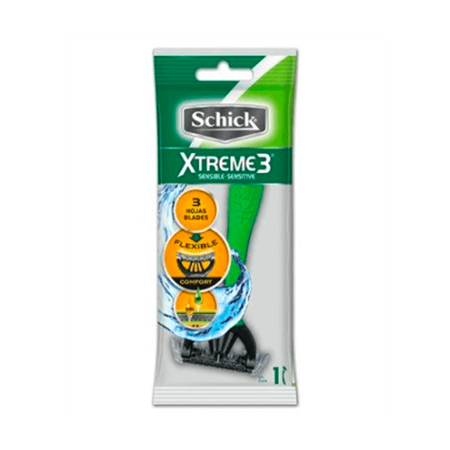 MAQUINA AFEITAR SCHICK EXTREME 3 HOJAS SENSIBLE1