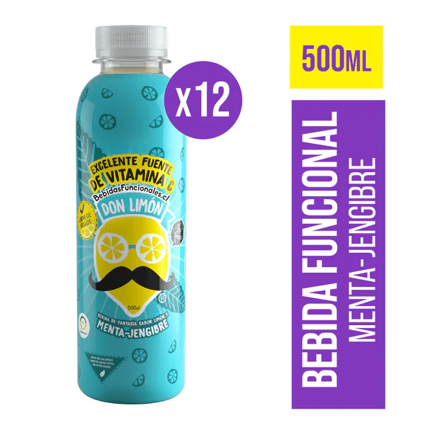 PACK DON LIMÓN MENTA-JENGIBRE 500 ML (12 UNID)1