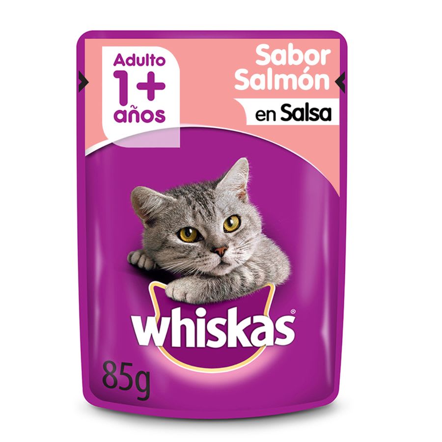 POUCH WHISKAS SALMON 85 G1