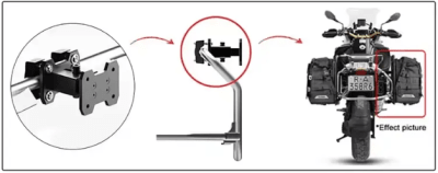 RHINOWALK - SOPORTE RACK CURVO PARA BOLSO DE 35L