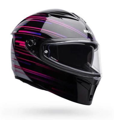 BELL - CASCO LITHIUM VELO NEGRO/BLANCO ROSADO