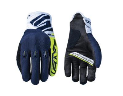 FIVE - GUANTE MOTO FIVE E3 EVO AZUL/AMARILLO FLUOR