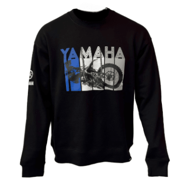 YAMAHA - POLERON YAMAHA ESTAMPADO BASICO NEGRO