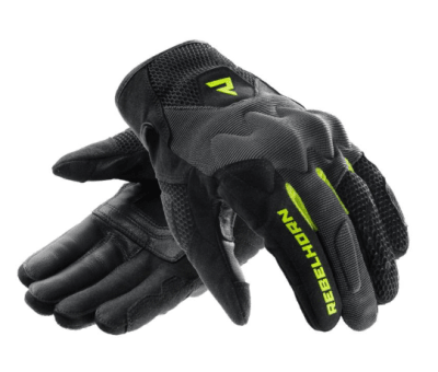 REBELHORN - GUANTES MOTO CORE NEGRO/AMARILLO