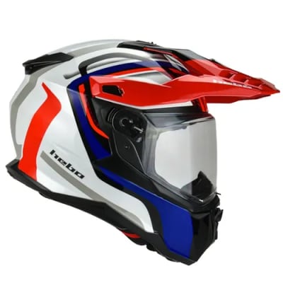 CASCO INTEGRAL PANAM BLANCO/AZUL/ROJO