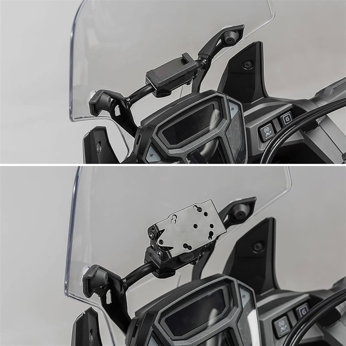 SOPORTE DE PANTALLA CARPLAY TENERE 700 - AFRICA TWIN  (ABRAZADERA DE BARRA 10/16MM)5