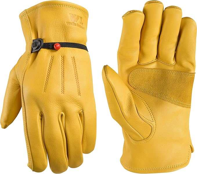 WELLS LAMONT - GUANTE DE CUERO AMARILLO1
