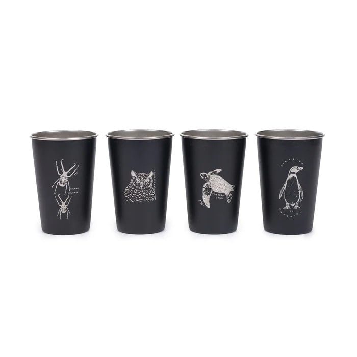 SET 4 VASOS ACERO FAUNA 480ML2