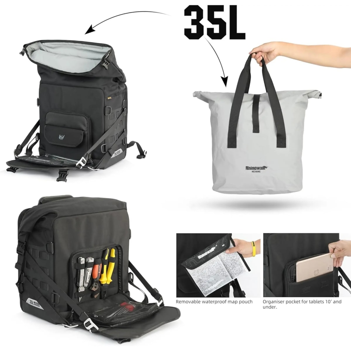 RHINOWALK - BOLSO LATERAL 35L SET 2 BOLSOS5