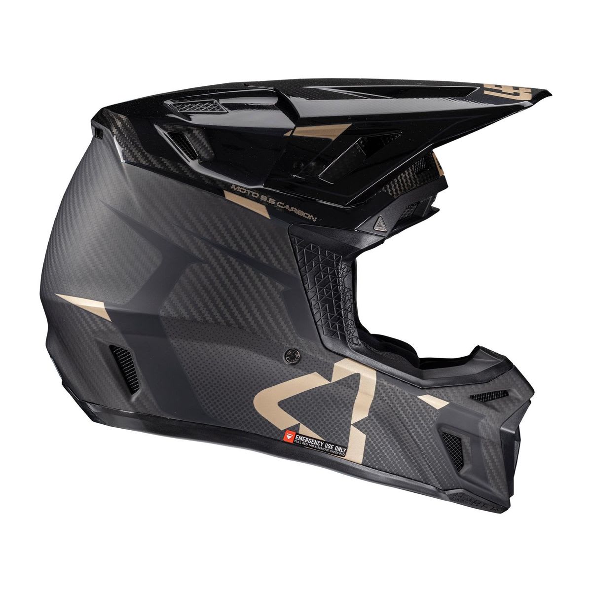 LEATT - KIT CASCO ENDURO CARBONO 9.5 NEGRO/DORADO2
