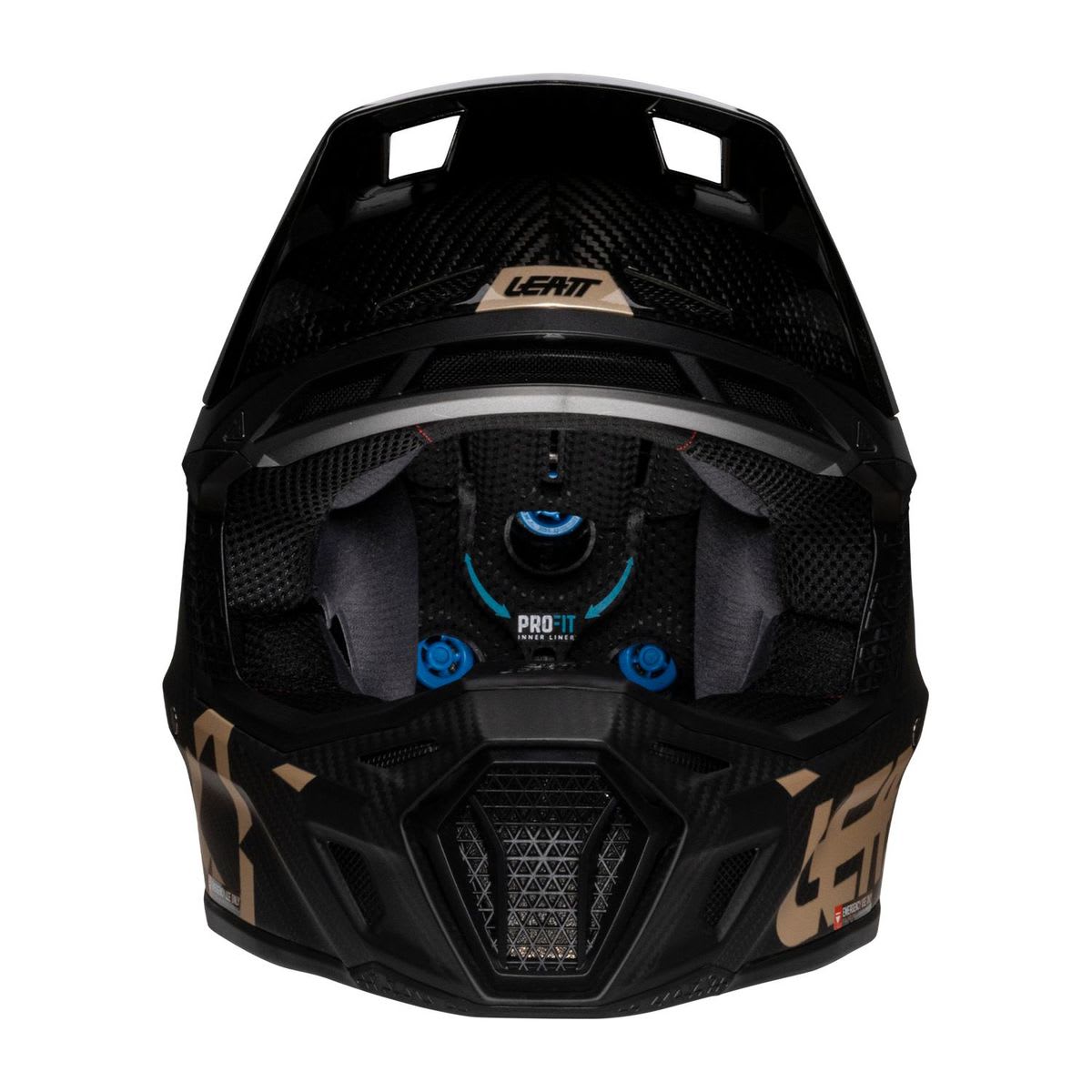 LEATT - KIT CASCO ENDURO CARBONO 9.5 NEGRO/DORADO4