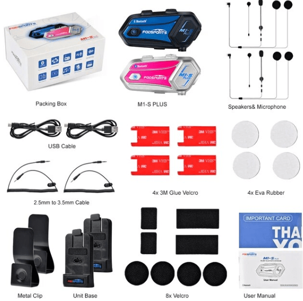 PACK 2 INTERCOMUNICADOR FODSPORTS M1-S PLUS2