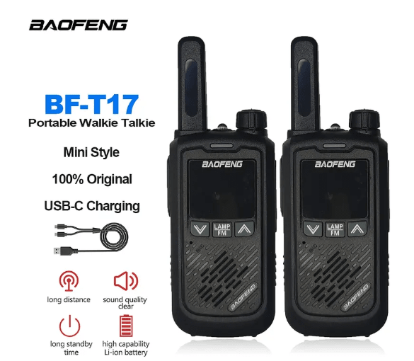 Radio Comunicador Baofeng BF-T17 – Banda Dual UHF 400-470MHz | 99 Canales4