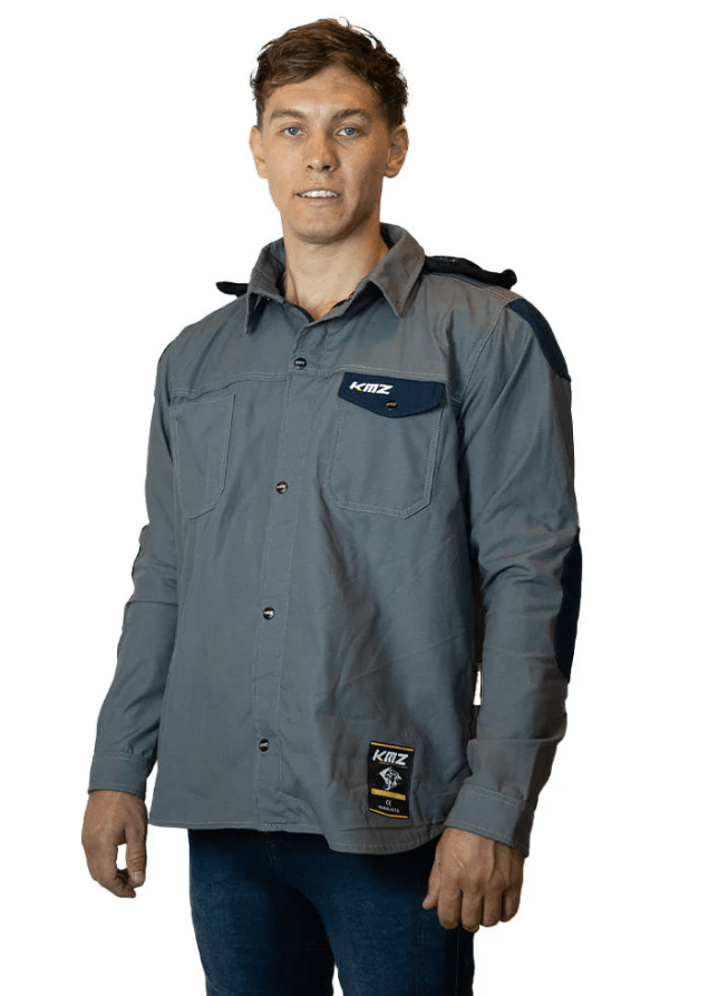 KMZ - CHAQUETA FLANNEL STREETFLOW GRIS1