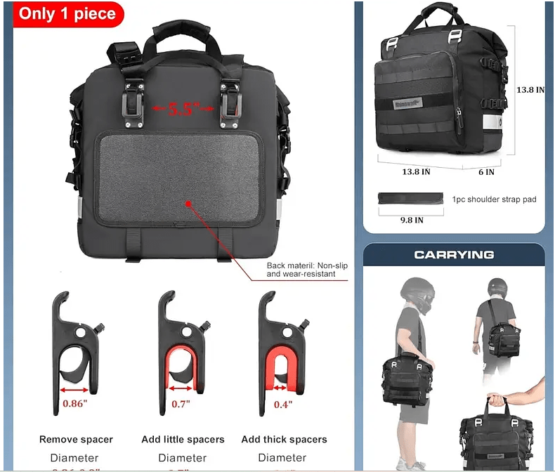 RHINOWALK - BOLSO LATERAL IMPERMEABLE 20L3