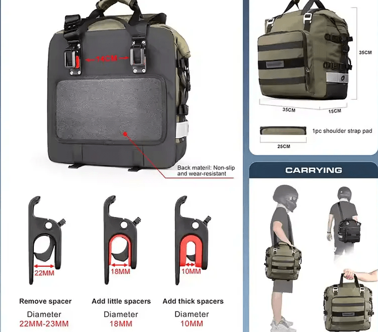 RHINOWALK - BOLSO LATERAL IMPERMEABLE 20L5