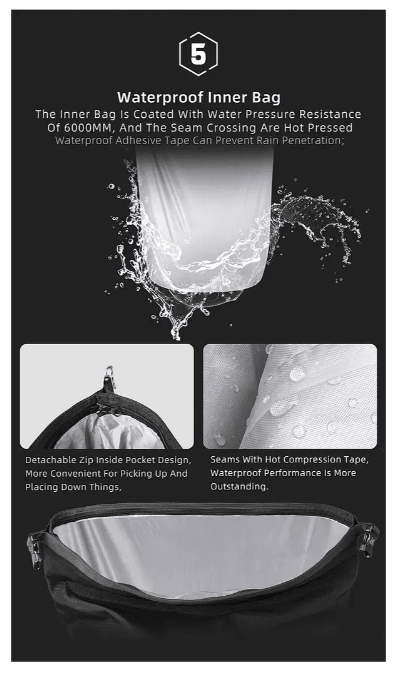 RHINOWALK - BOLSO LATERAL IMPERMEABLE 25L4