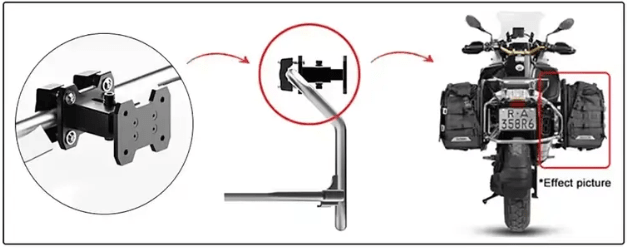 RHINOWALK - SOPORTE RACK CURVO PARA BOLSO DE 35L1