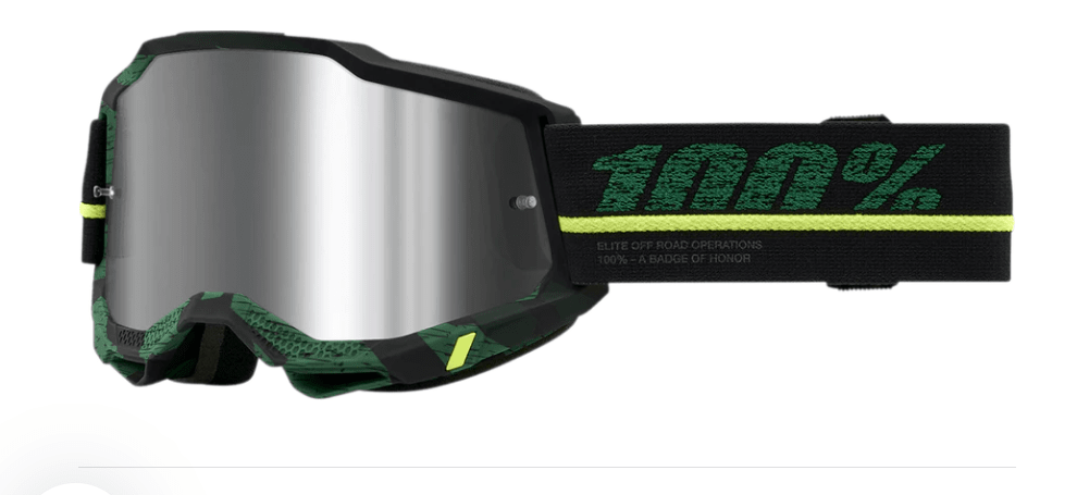 100% - ANTIPARRA 100% ACCURI 2 GOGGLE AVERLORD - MIRROR SILVER LENS1
