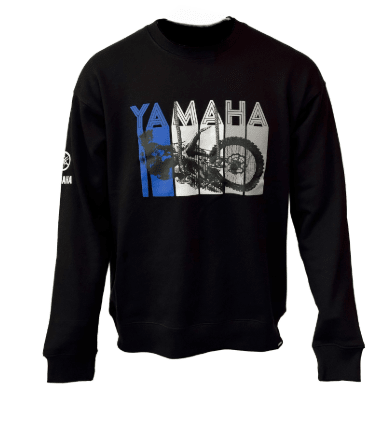 YAMAHA - POLERON YAMAHA ESTAMPADO BASICO NEGRO1