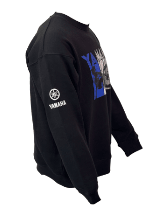 YAMAHA - POLERON YAMAHA ESTAMPADO BASICO NEGRO2