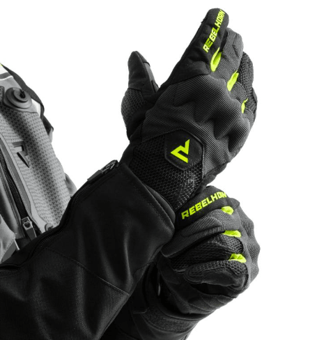 REBELHORN - GUANTES MOTO CORE NEGRO/AMARILLO3