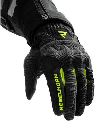 REBELHORN - GUANTES MOTO CORE NEGRO/AMARILLO4